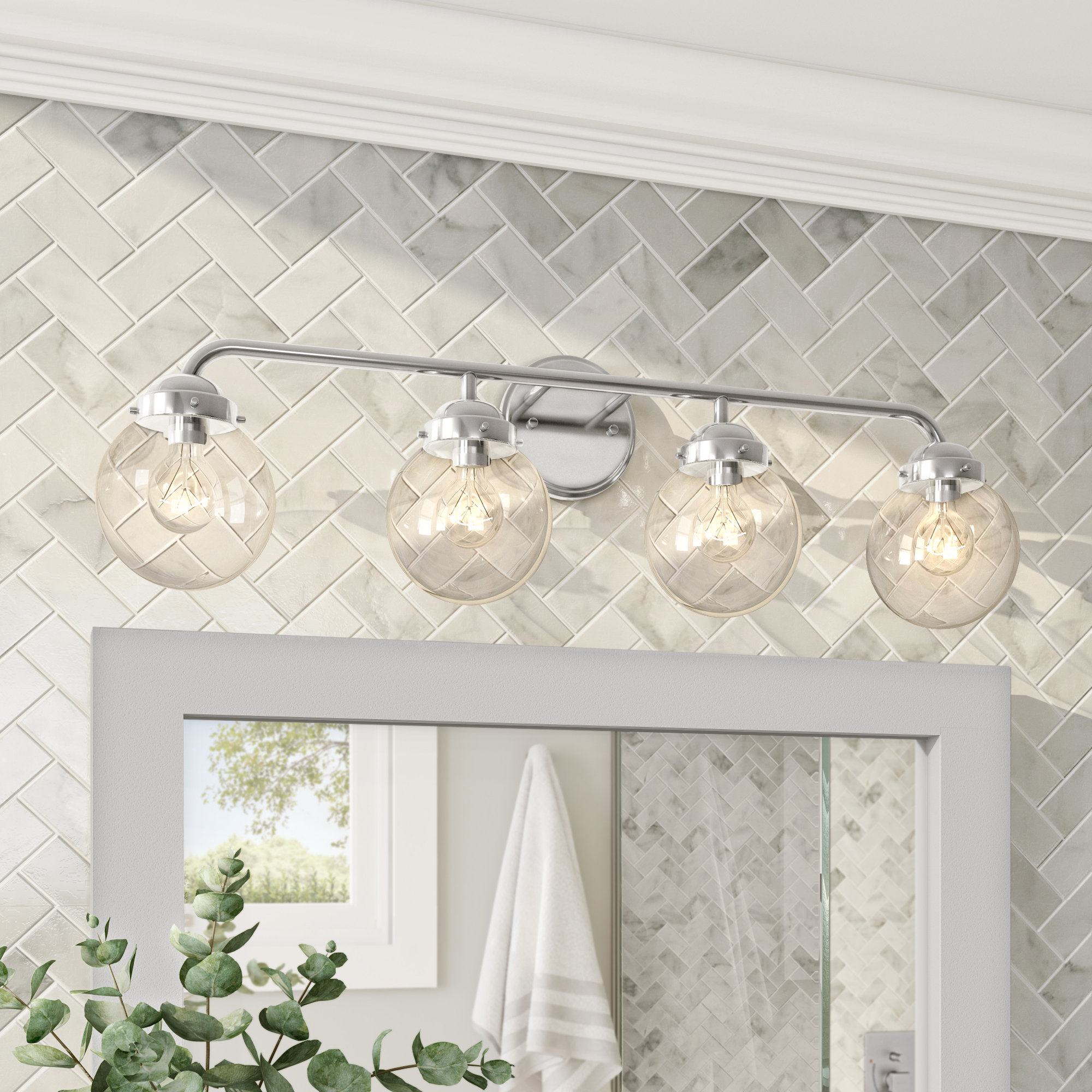 Latitude Run Amileo Dimmable Chrome Vanity Light Reviews Wayfair